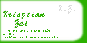 krisztian zai business card